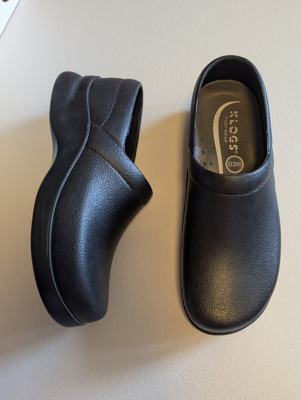 Klogs Boca Black Slip-On Work Clogs- Women's Size 8